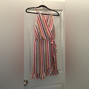 Rainbow striped dress